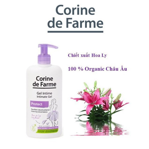 [CHÍNH HÃNG] Corine De Farme Gel Làm Sạch Vùng Cơ Quan Sinh Dục Ngoài Intimate Gel Protect 250ml