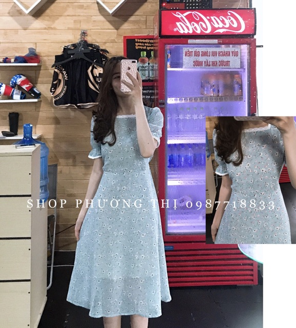 [Mã WASTMAY giảm 15% tối đa 30K đơn 150K] [VIDEO] Đầm hoa nhí cổ vuông ren tay ngắn 5 màu mới về - đầm vintage | BigBuy360 - bigbuy360.vn