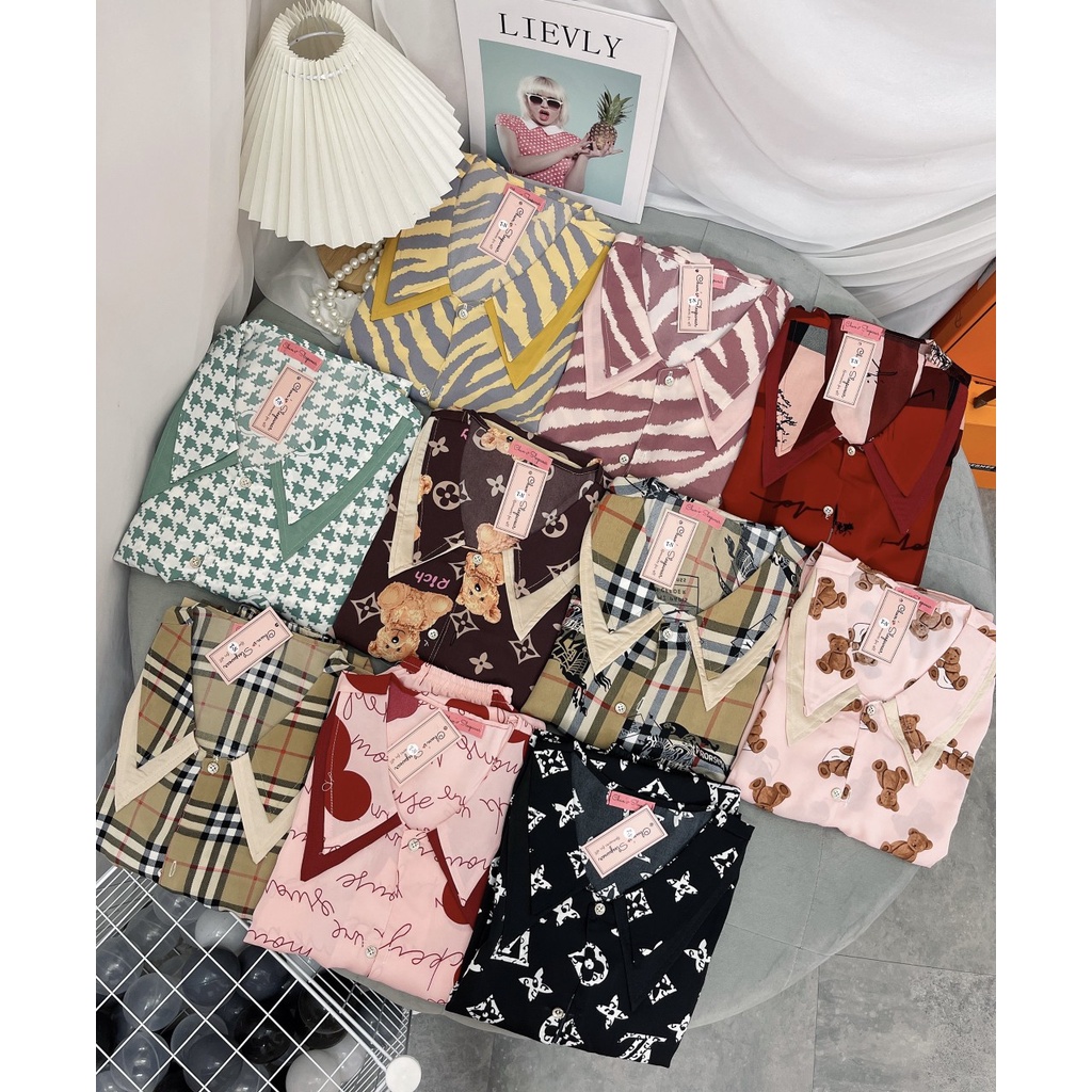 Bộ lụa Pijama tay ngắn chất lụa Mango mềm mịn, không nhăn - 100% ảnh thật