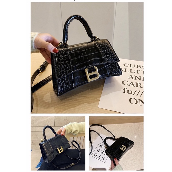 Túi Xách Nữ Túi Đeo Chéo Da Rắn Treo Chữ B Sang Chảnh Đi Chơi Đi Du Lịch