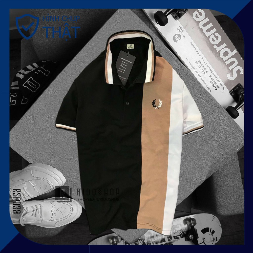 Áo thun nam ngắn tay có cổ heyboy bông lúa RSP038 - áo polo nam Riooshop | BigBuy360 - bigbuy360.vn