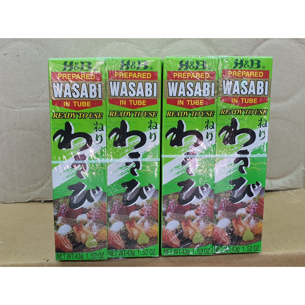 Mù Tạt xanh Wasabi H&B 45gr (1 lốc = 10 tuýp) 💯 Hàng công ty có tem chính hãng