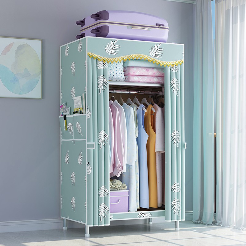 (miễn phí vận chuyển toàn quốc ) Tủ Vải Quần Ào Vải Tủ Khung thép 1 Buồng 3D [ BAO GIÁ SHOPEE ]