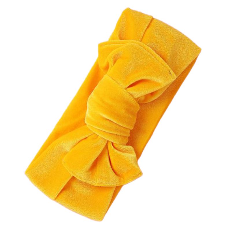 Băng Đô Nhung Bản Rộng Màu Sắc Tươi Sáng Co Giãn Thắt Nút Làm Phụ Kiện Chụp Ảnh Cho Bé Gái