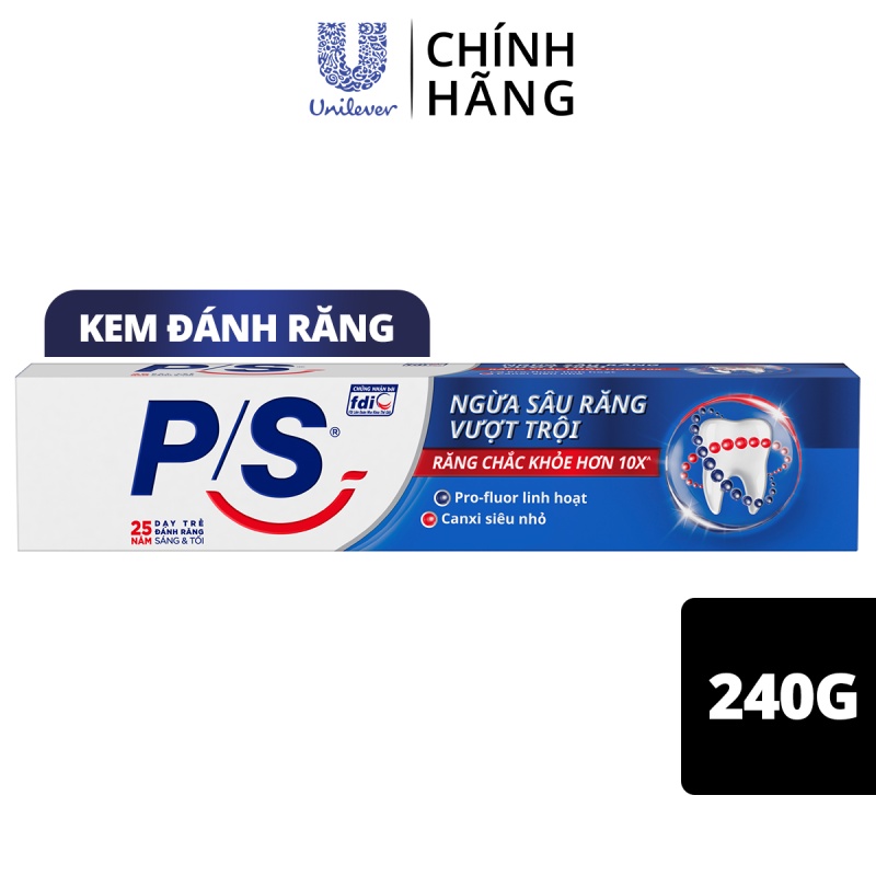 Kem đánh răng PS 180g trắng răng vượt trội