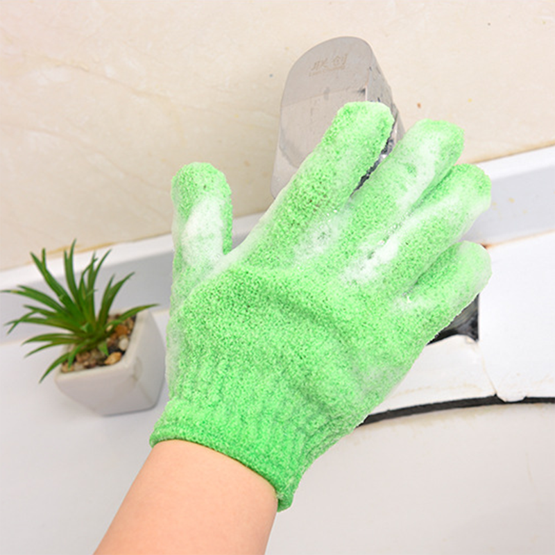 Monochromatic bath gloves, bath towel, five-finger adult bath and bath artifact, back bath towel, wipe back gloves