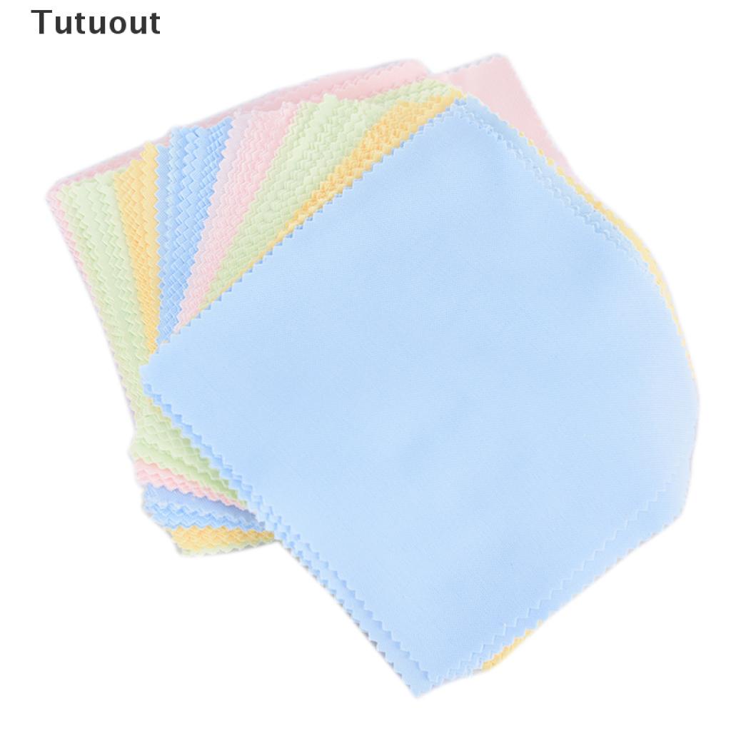 Set 10 Khăn Lau Kính / Màn Hình Điện Thoại / Ống Kính Máy Ảnh Bằng Vải Sợi Nhỏ