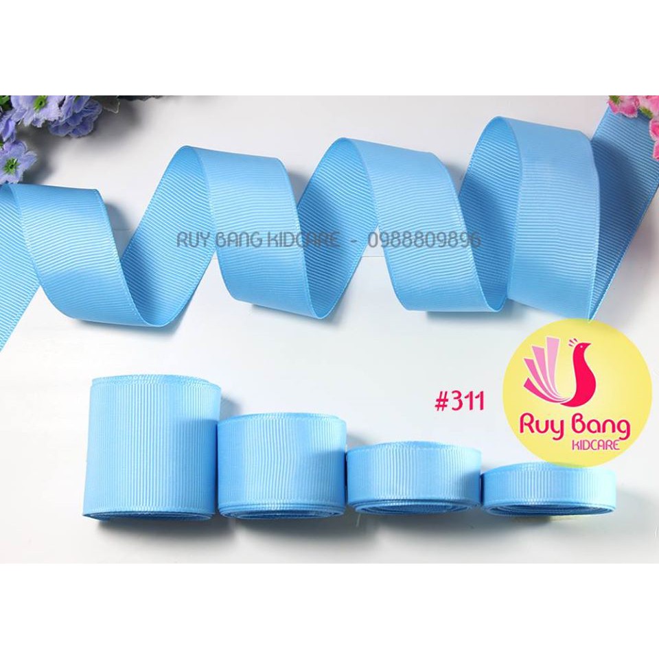 Ruy băng gân tông xanh 2 ( cuộn 5m)