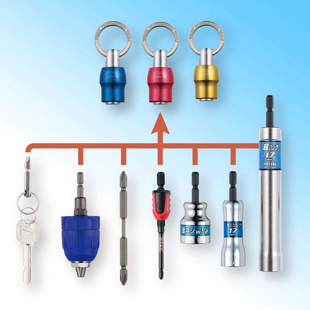 Bộ giữ đầu vít Vessel 3 đầu QB-K3C