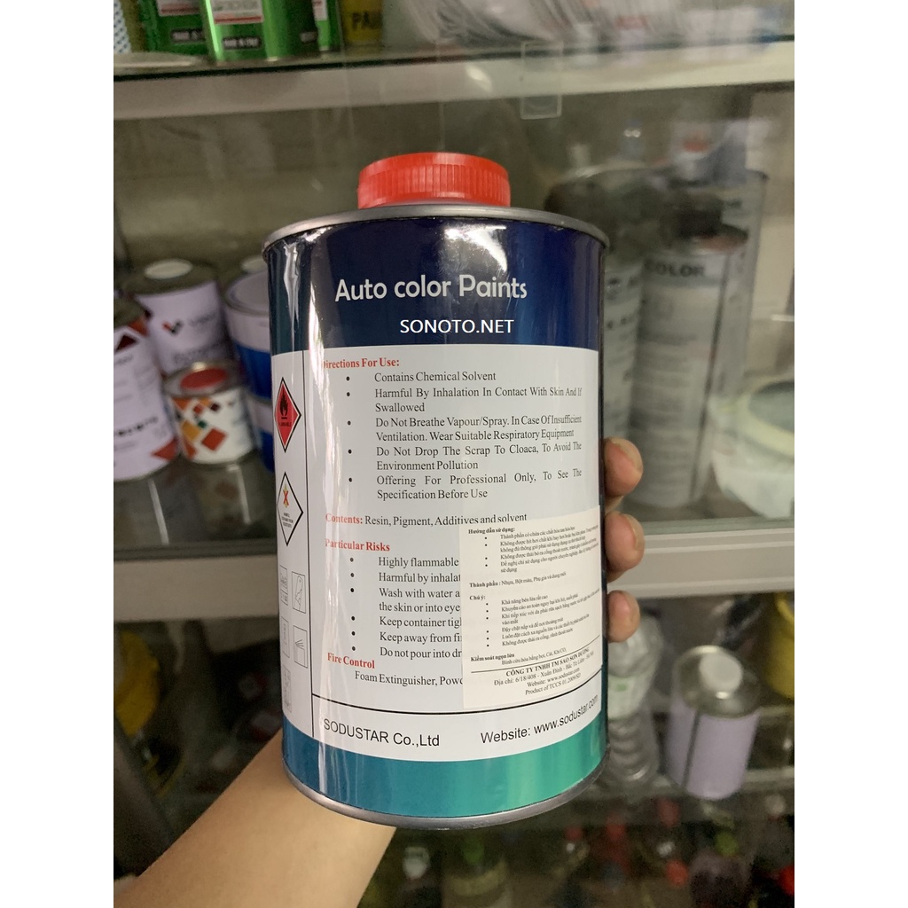 Chất đông cứng 666B đóng rắn MIX cho ô tô xe máy lon 1lit