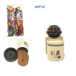 Sét 1 bộ combo 1lư xông + 1h khoanh trâm 4H + 2 bịch trầm thái