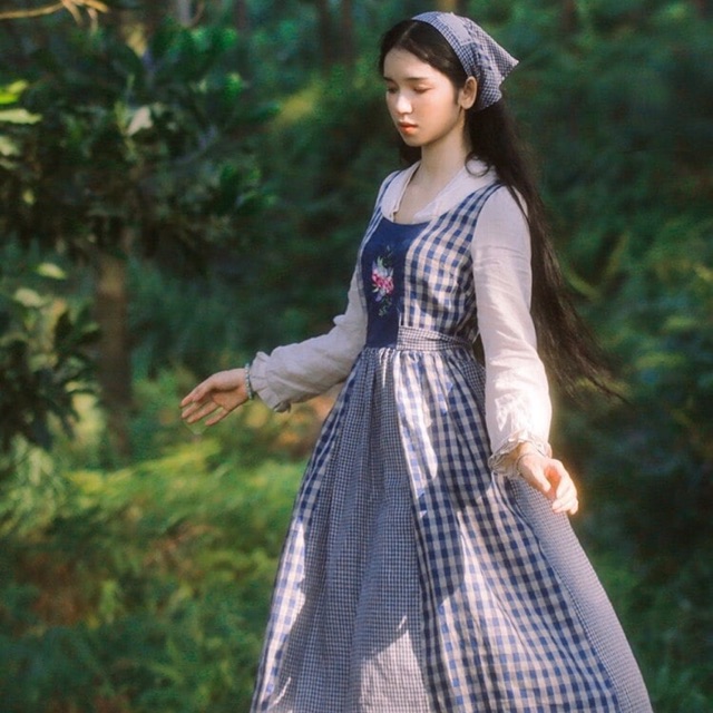 🌸🌿Đầm Dirndl Scotland đồng quê / đầm vintage retro | Shopee Việt Nam