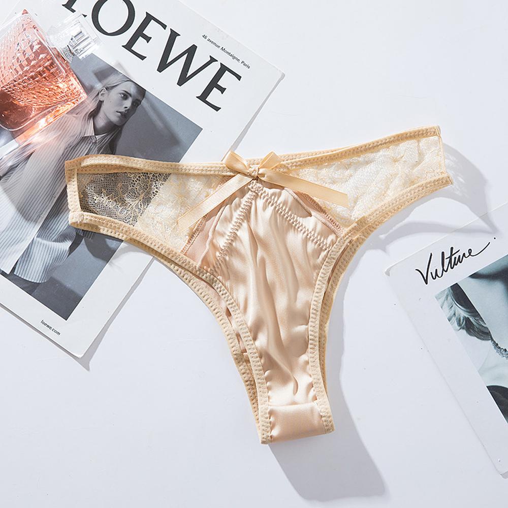 OCEANMAP Quần LóT Dây LọT Khe VảI Satin Ren Hoa