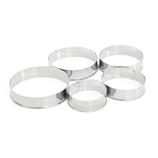 Bộ 5 Khuôn inox cắt bánh hình tròn nhiều kích cỡ