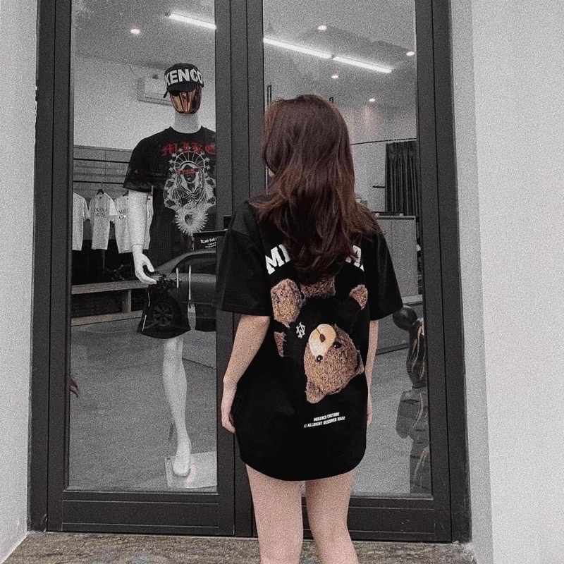 Áo phông Mikenc0 Mikebear tshirt cao cấp auth, Áo thun Mikenko nam nữ chính hãng gấu 5D cá tính sành điệu siêu hot MK5