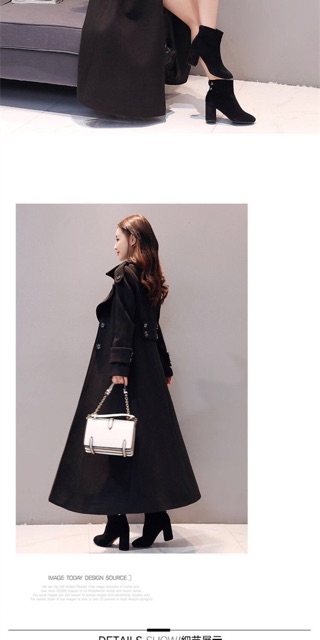 Áo dạ dáng dài phong cách hàn quốc Hàng Cao Cấp Quảng Châu