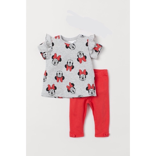 Bộ Legging Bé Gái Cộc Tay Minnie HaM