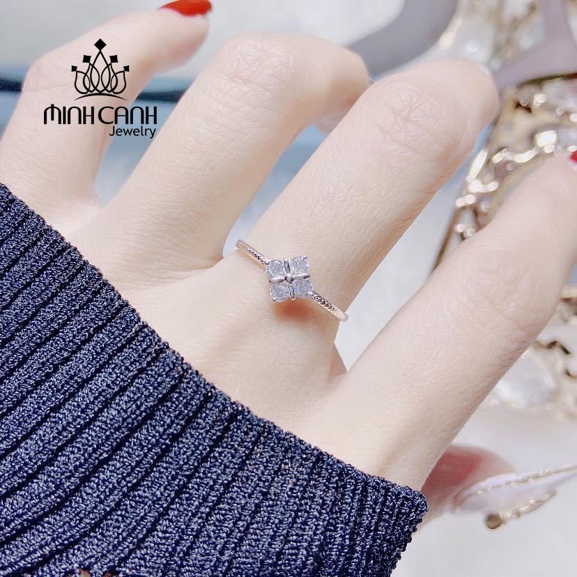 Nhẫn Bạc Nữ Minh Canh Jewelry Hình Hoa Xinh Xắn - Minh Canh Jewelry