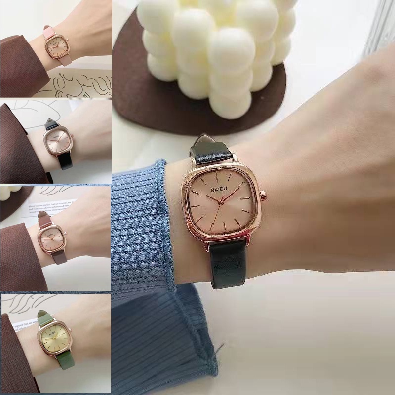 Đồng Hồ Nữ Chính Hãng Dây Da Cao Cấp Thời Trang Mặt Vuông Sang Chảnh Đẹp Giá Rẻ