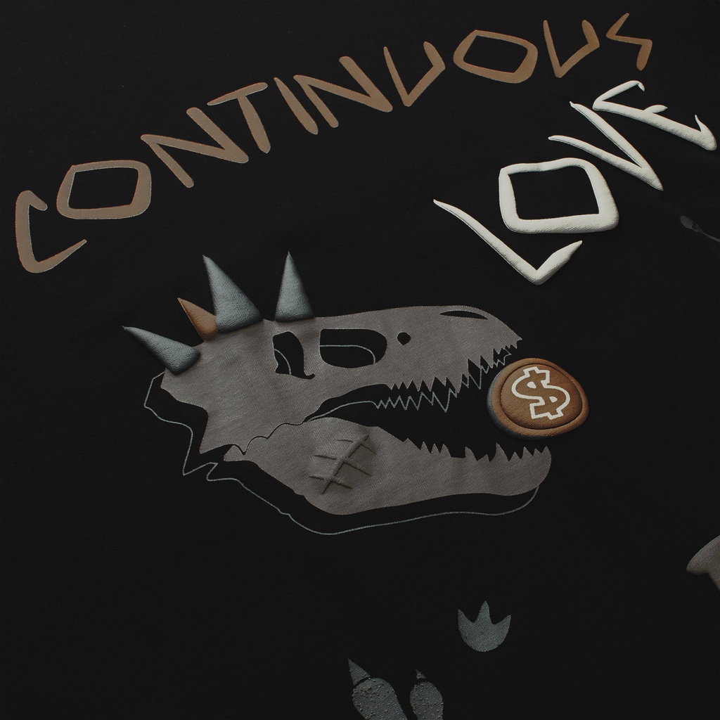 Áo thun Continuous - CTNS - DINOSAUR/ Black