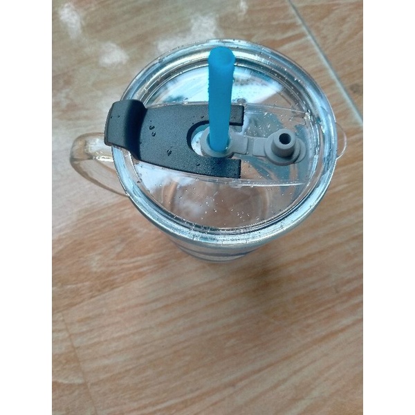 Cốc thủy tinh 500ml có tay cầm, có nắp, có ống hút