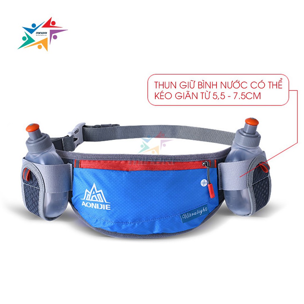 Đai Chạy Bộ Túi Đeo Hông  Đựng Điện Thoại Thể Thao Aonijie E882 Ngăn Rộng TẶNG Kèm 2 Bình Nước