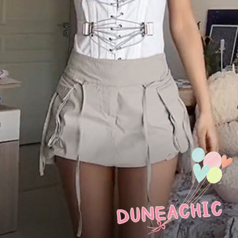 Chân váy DUNEA dáng chữ A phối túi thời trang công sở cho nữ