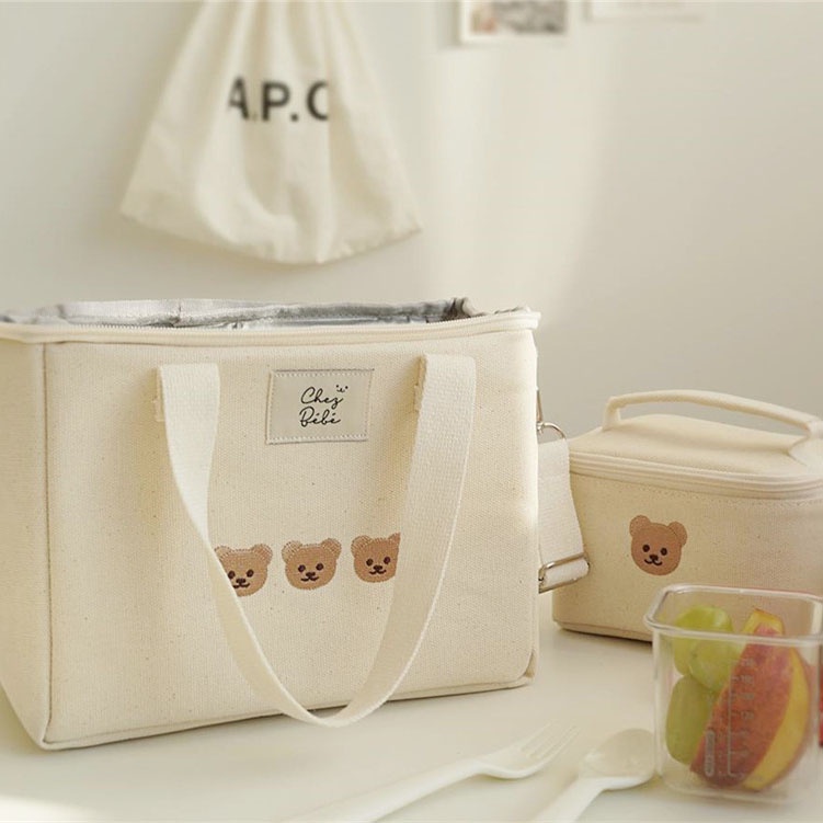 Túi Xách Bỉm Sữa Giữ Nhiệt Cho Mẹ Bé Đa Năng Chống Thấm Nước Thời Trang Bảo Quản Bình Sữa Đựng Chứa Đồ Cơm Văn Phòng