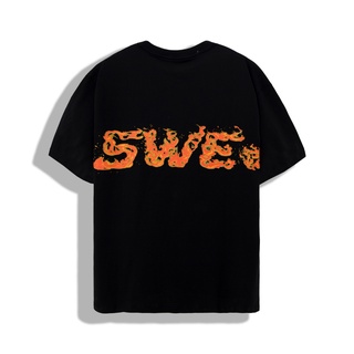 Áo thun nam nữ SWE FLAME Black Basic thời trang chính hãng cotton thoáng mát