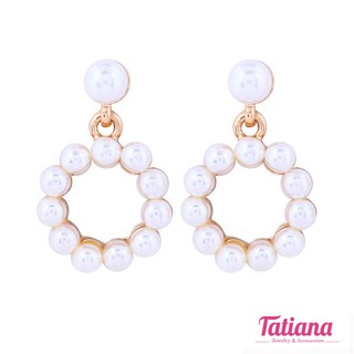 Bông tai tròn đính hạt - Tatiana - b2748