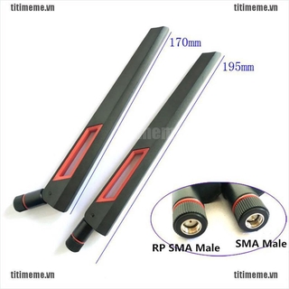 Set 2 Anten Phát Sóng Wifi 10dbi 2.4g 5g 5.8g Rp Sma Chất Lượng Cao