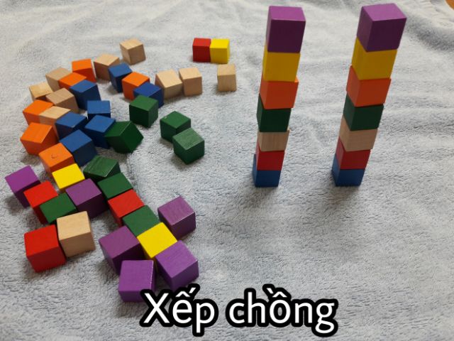 100 Khối gỗ vuông 2cm (cube)