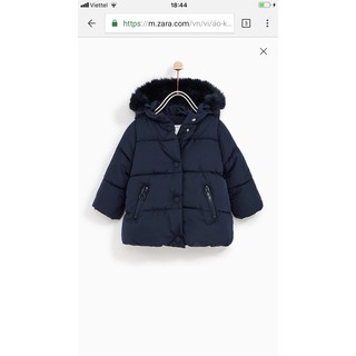 Áo phao Zara vnxk 1-4y