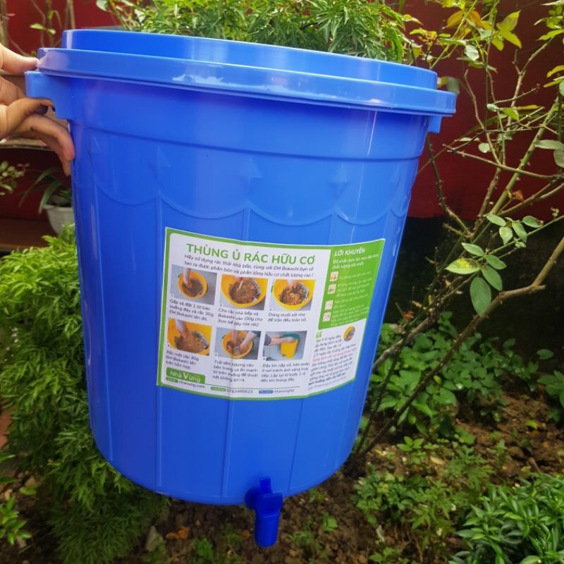 Thùng ủ rác hữu cơ thành phân hũư cơ Trichoderma 15L,25L,35L, thùng ủ rác, thùng rác