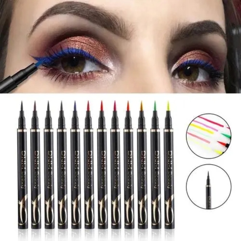 Bút Kẻ Mắt Dạng Lỏng Nhanh Khô Chống Thấm Nước Với 14 Màu Lựa Chọn