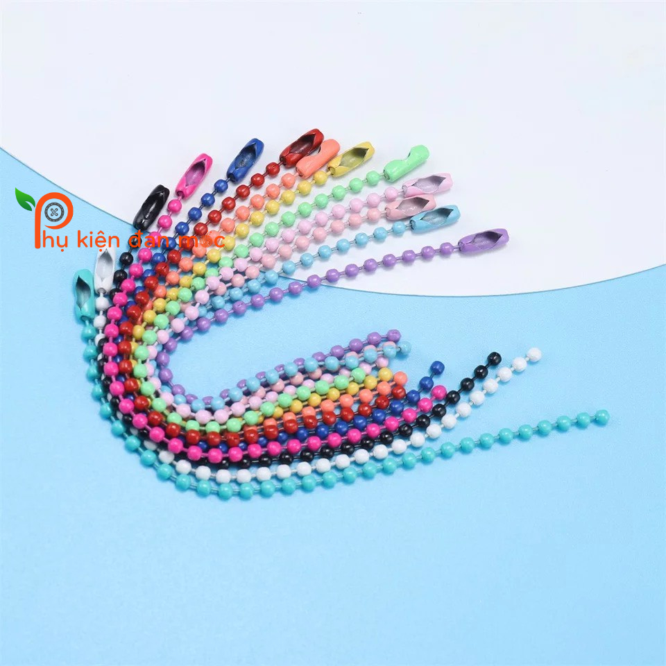 (Set 10) Móc Dây Bi, Xích Bi Gắn Móc Khóa Handmade