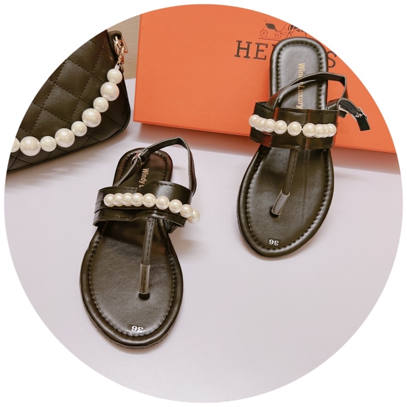 Dép sandal kẹp ngón quai ngọc đơn giản