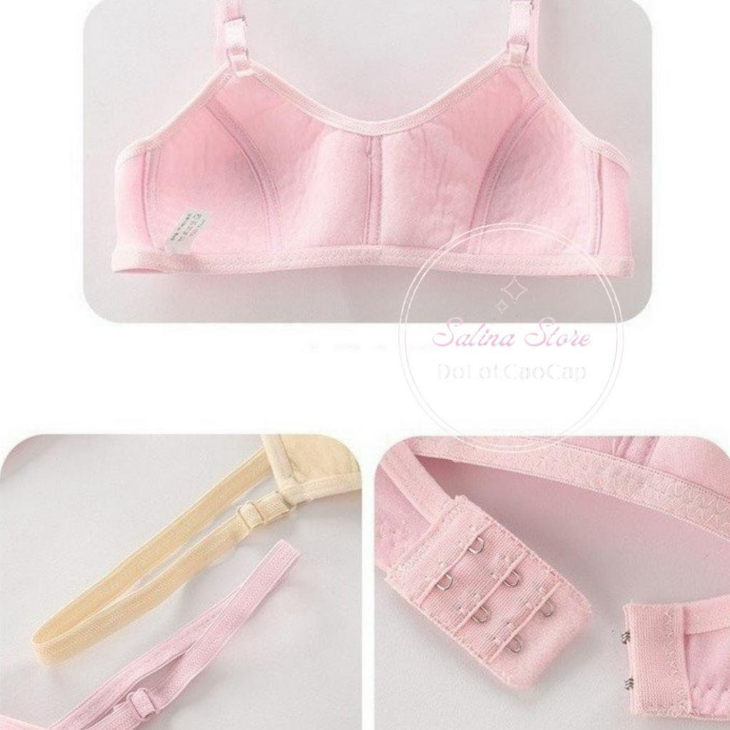Áo lót học sinh, áo dây cho bé gái tuổi dậy thì, áo ngực trẻ giai đoạn phát triển, cài sau 2 móc - SALINA STORE