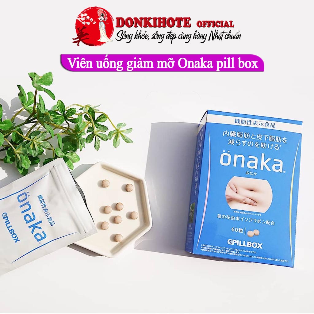 Viên uống giảm cân nhật bản, giảm cân onaka Pillbox 60 viên