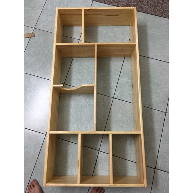 Kệ sách gỗ treo tường ngang 1m2