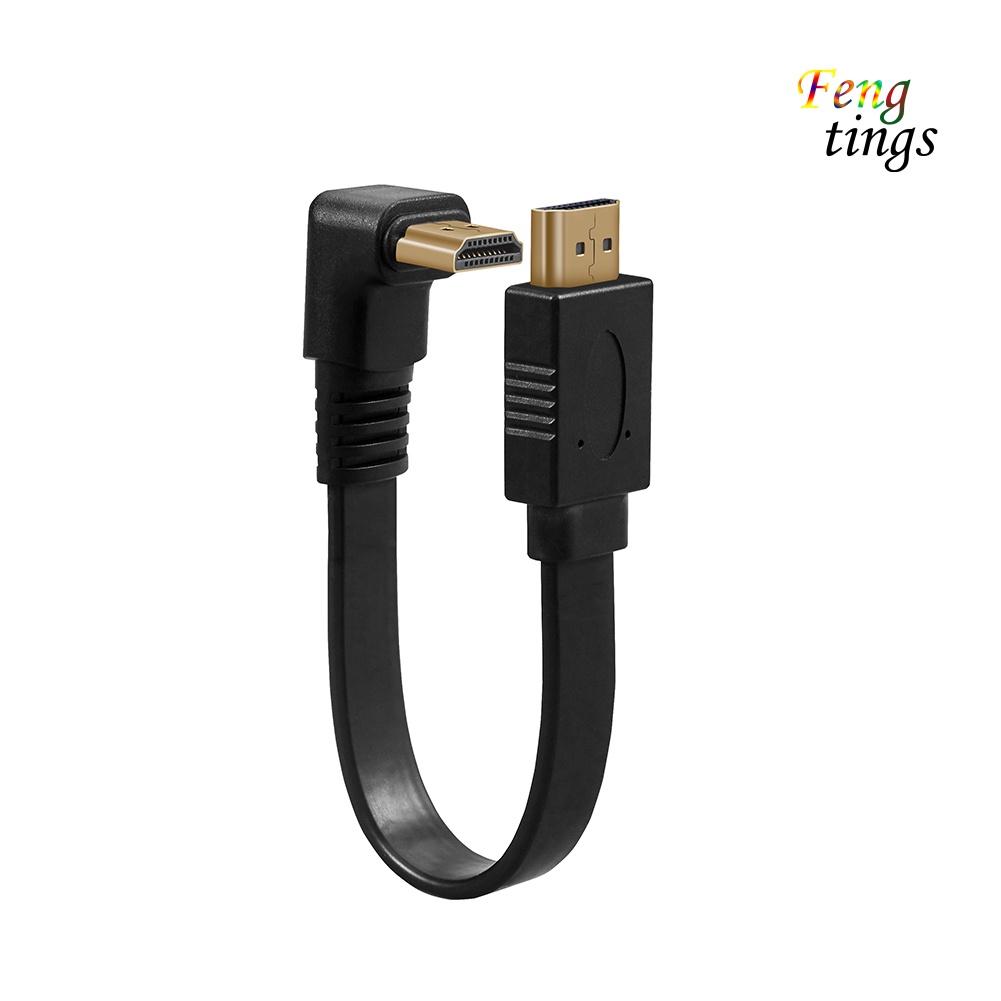 【FT】DOONJIEY 30cm 270/90 Degree High Speed HDMI-compatible to HDMI-compatible Cable 4K 3D 1080P for TV