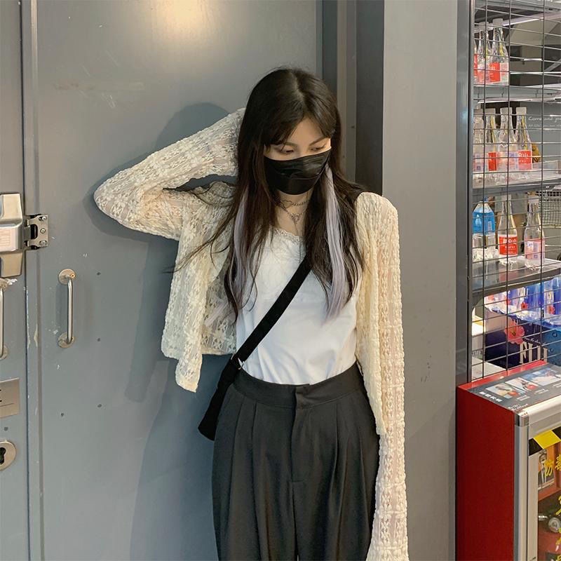 Áo Khoác Cardigan Ren Mỏng Dáng Rộng Phong Cách Phương Tây Cổ Điển Thời Trang Mùa Hè Mới Dành Cho Bạn Nữ 2021 | BigBuy360 - bigbuy360.vn