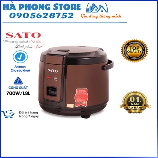 Nồi cơm điện sato 18f052 1.8l-thiết kế quai xách chắc chắn,nút điều khiển đơn giản,tiện dụng-bh:12 tháng.