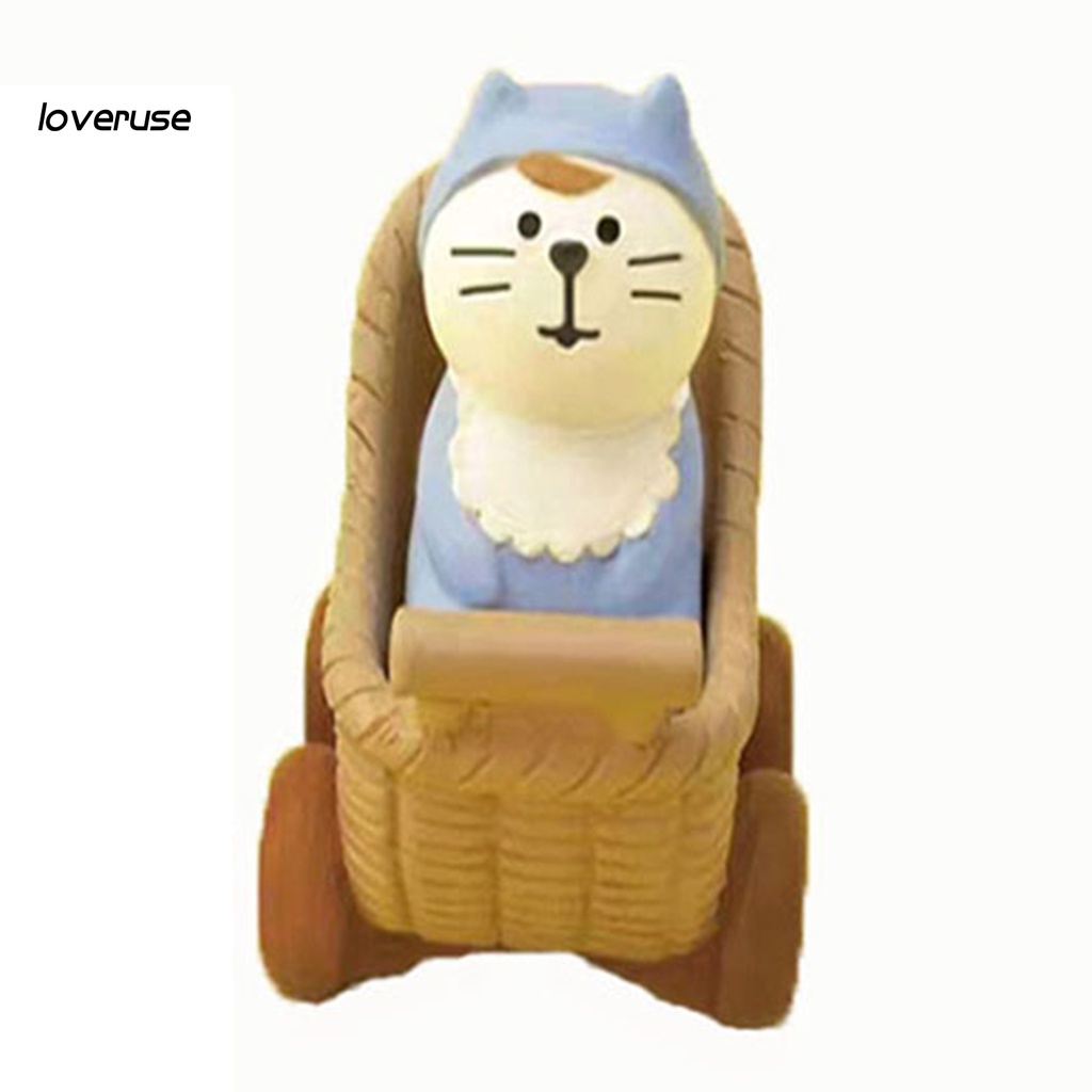 Mô hình mèo Zakka mini bằng nhựa resin trang trí tiệc cưới