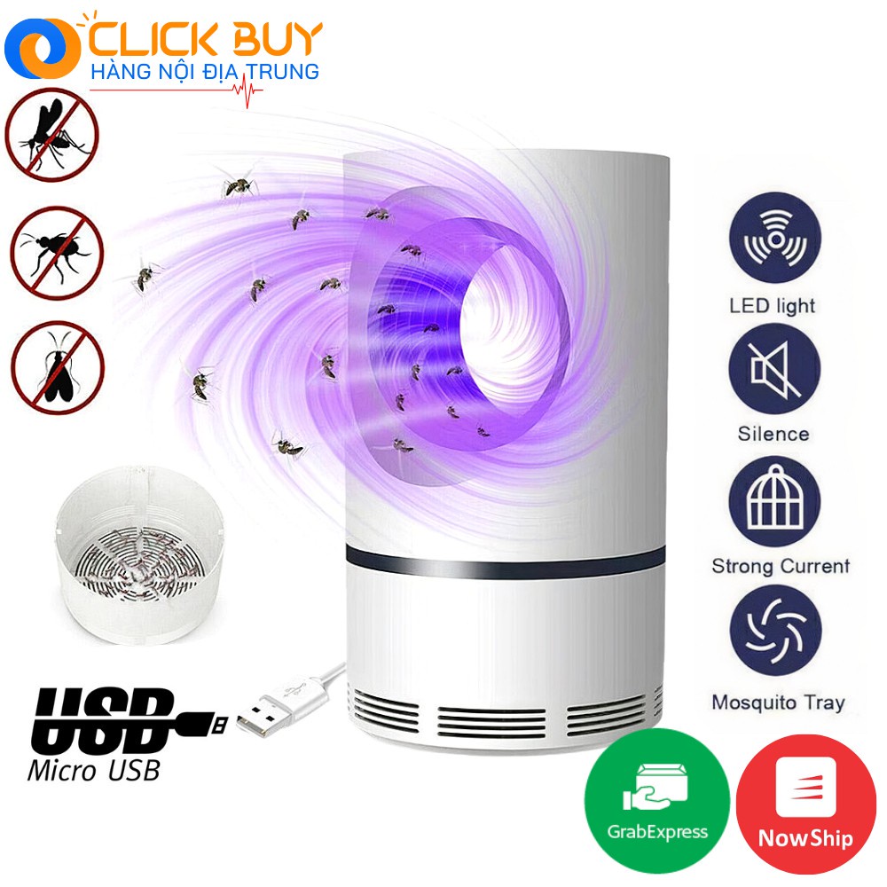 Đèn Bắt Muỗi Hình Trụ Nguồn USB An Toàn, Máy Bắt Côn Trùng Dùng Trong Gia Đình