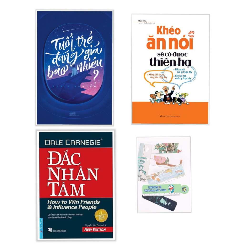 Sách Combo 3Q: Khéo Ăn Nói Sẽ Có Được Thiên Hạ+ Đắc Nhân Tâm + Tuổi Trẻ Đáng Giá Bao Nhiêu - Tặng Kèm Bookmark