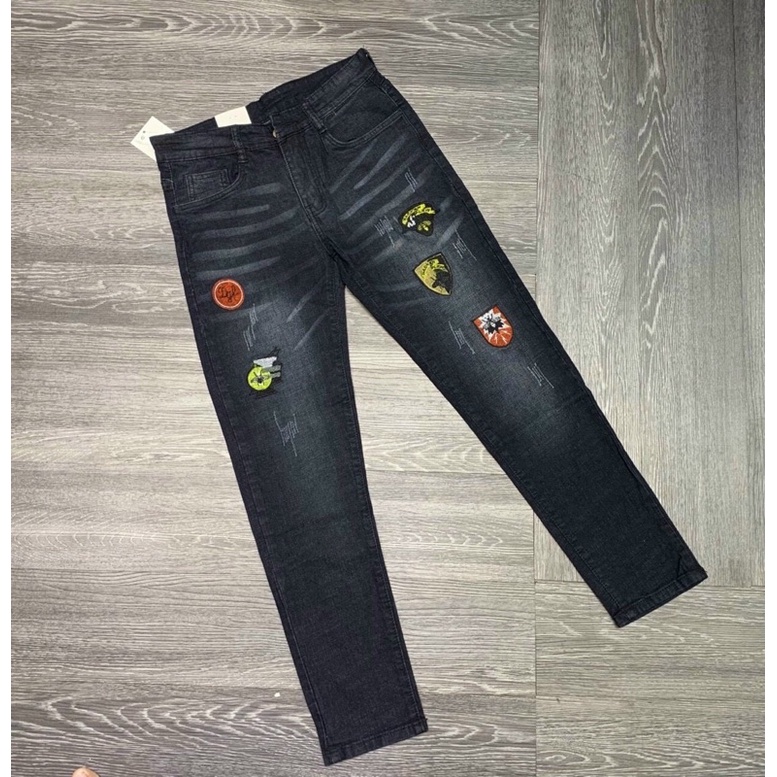 Quần jean dài logo cao cấp