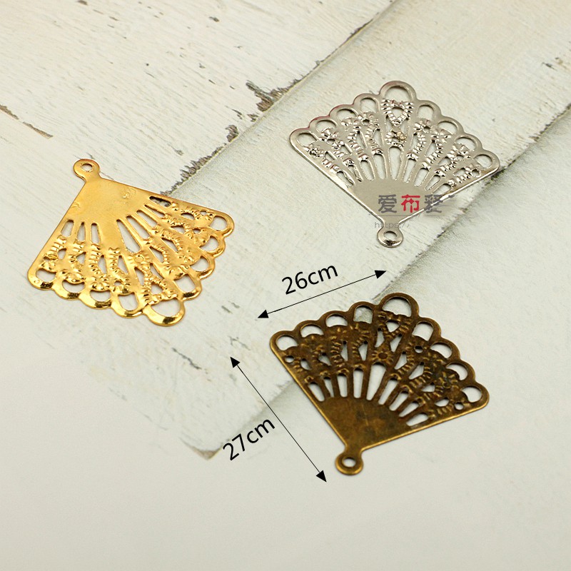 5 phiến quạt 27*26mm nguyên liệu làm trâm làm trang sức cổ trang