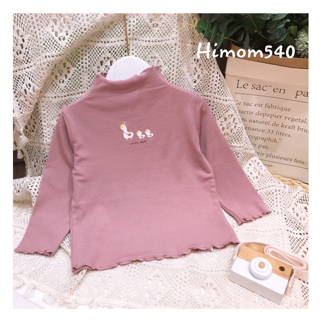 Áo giữ nhiệt bé gái hình vịt xinh