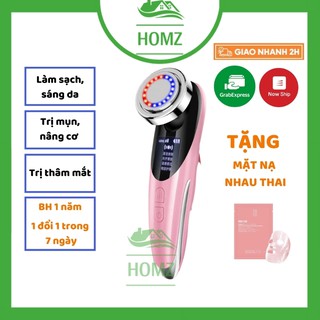 Máy massage mặt cầm tay ion homz máy mát xa nâng cơ đẩy tinh chất dưỡng chất cho da- bản 007&bản cải tiến 010